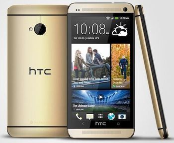 Смартфон HTC One получил золотистый корпус