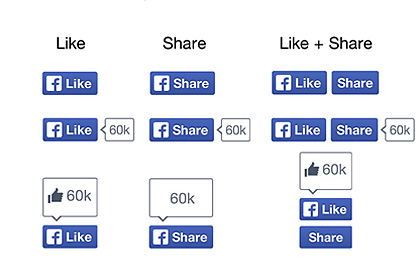 Facebook сделал редизайн кнопок